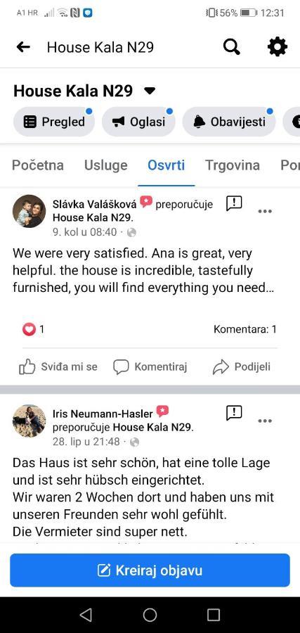 House Kala N29 Villa Jezera Eksteriør bilde