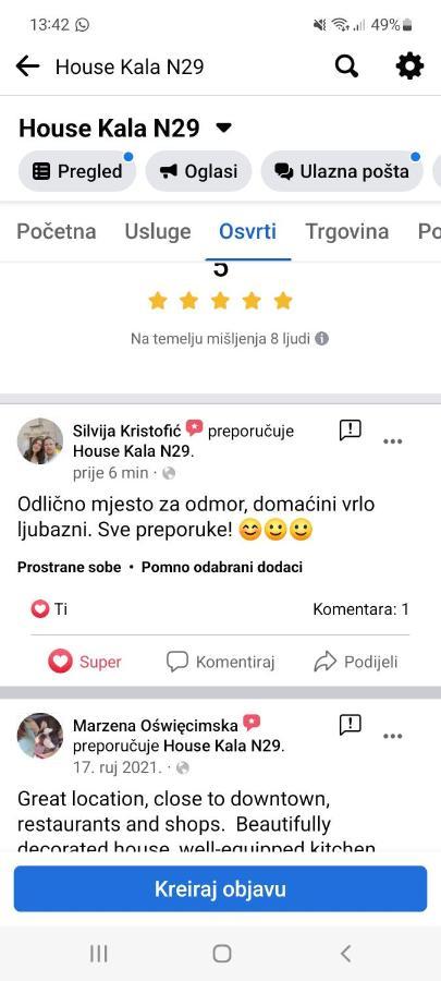 House Kala N29 Villa Jezera Eksteriør bilde